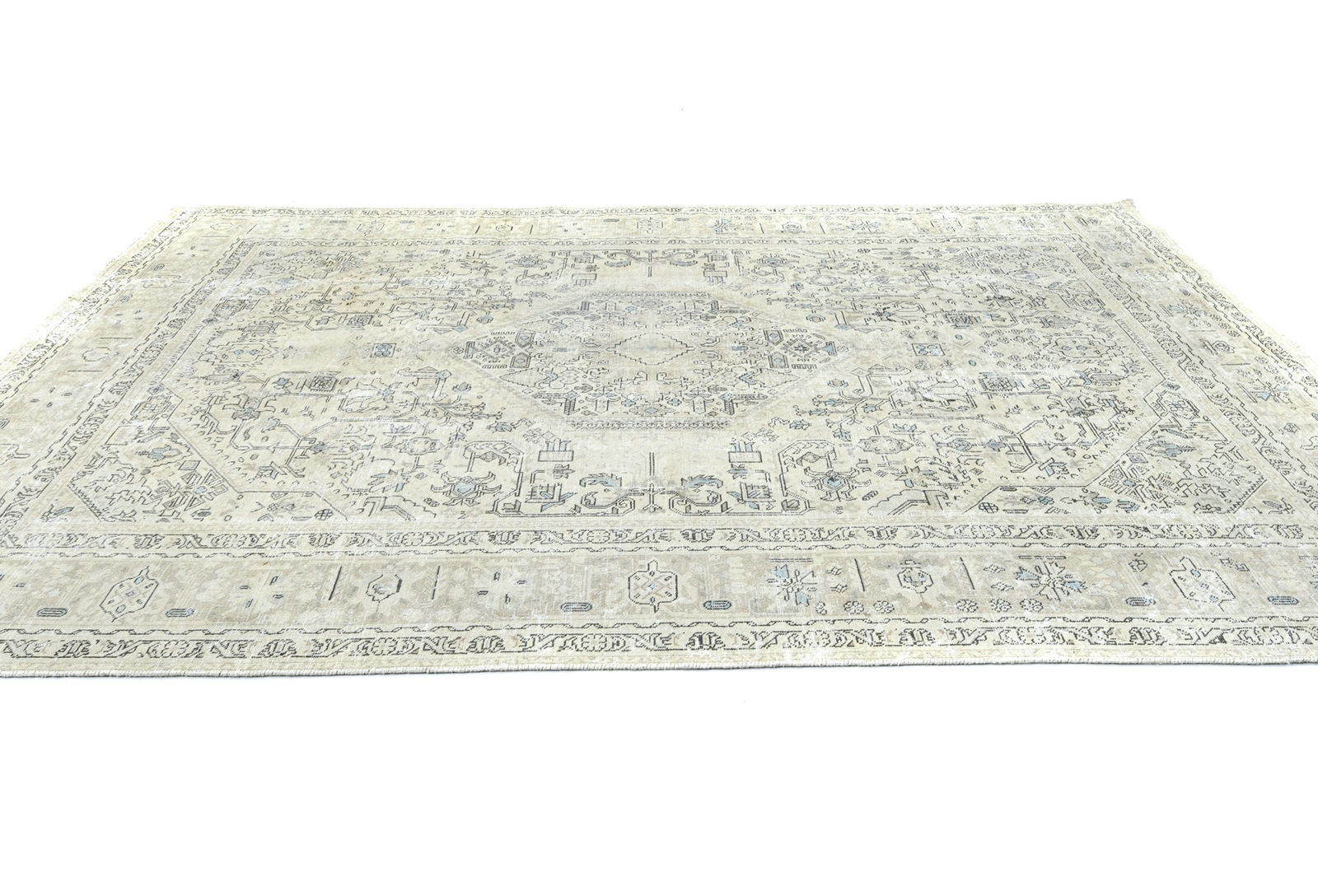 Antique Floral Traditional 6'5X10 Distressed Vintage Oriental Rug - 4