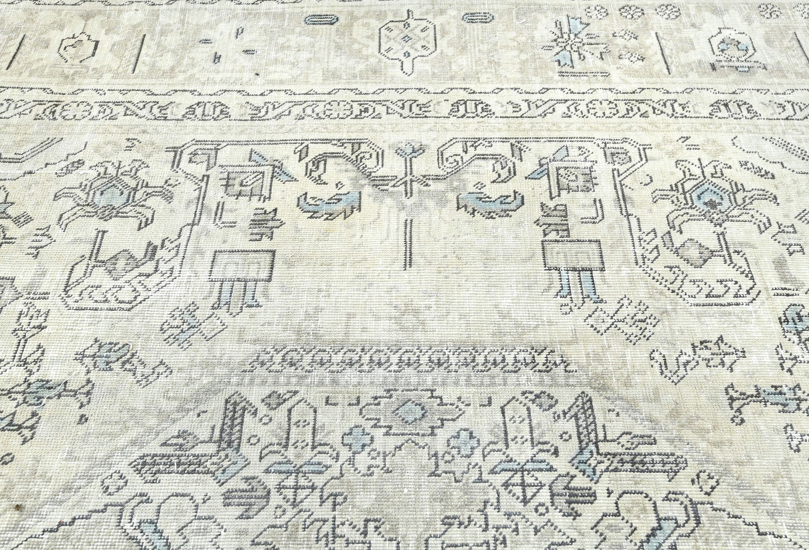 Antique Floral Traditional 6'5X10 Distressed Vintage Oriental Rug - 7