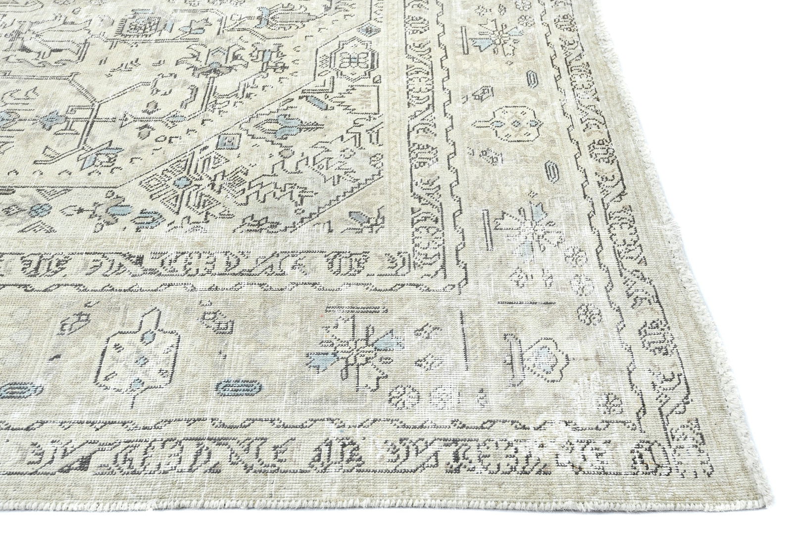 Antique Floral Traditional 6'5X10 Distressed Vintage Oriental Rug - 8