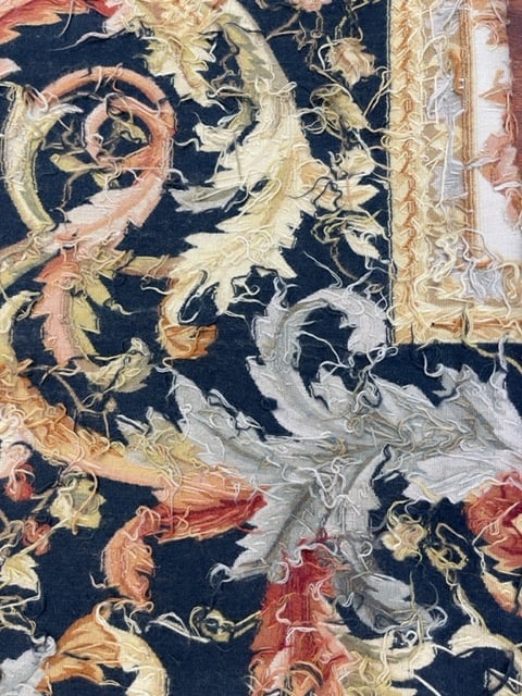 Vintage Neddlepoint Aubussan Rug-FA - 10