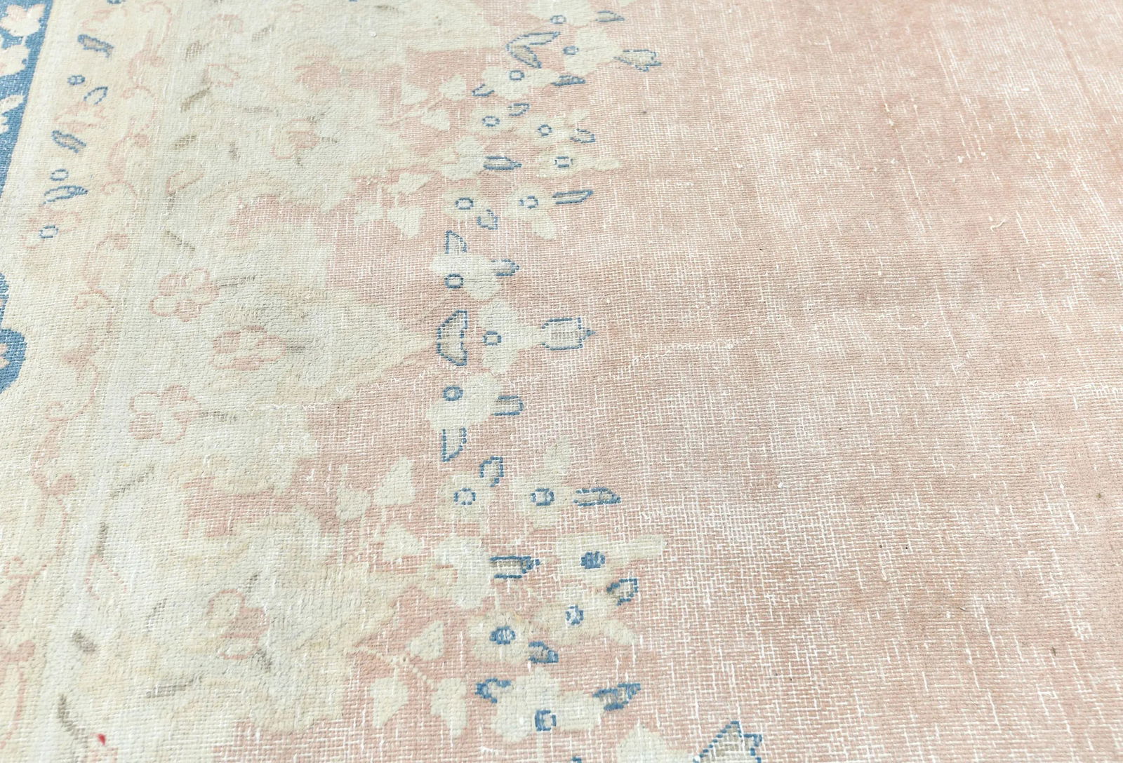 Antique Muted Rust Floral 8X12 Distressed Vintage Oriental Rug - 6