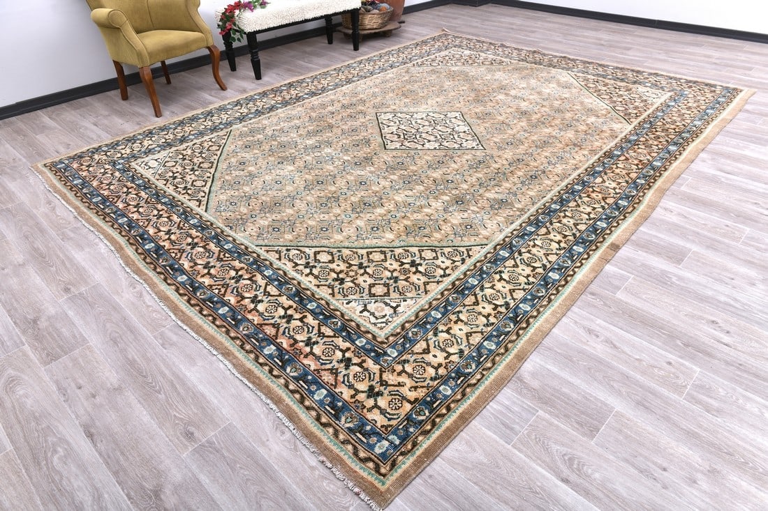 9'8'' x 13'2'' Unique Handmade Vintage Rug - 242582 - 2