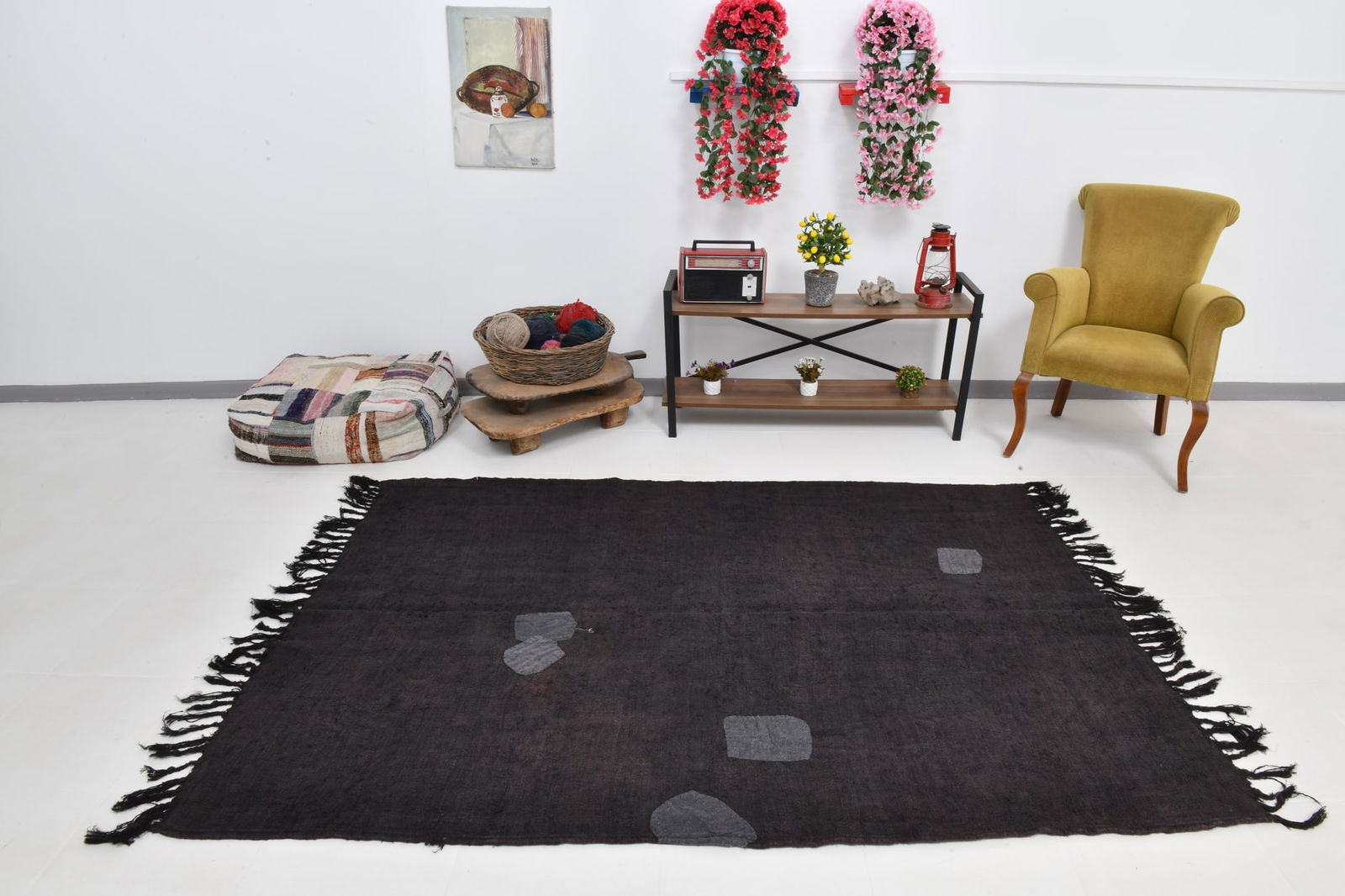 5'5'' x 7'5'' Turkish Vintage Hemp Rug - 52665 - 5