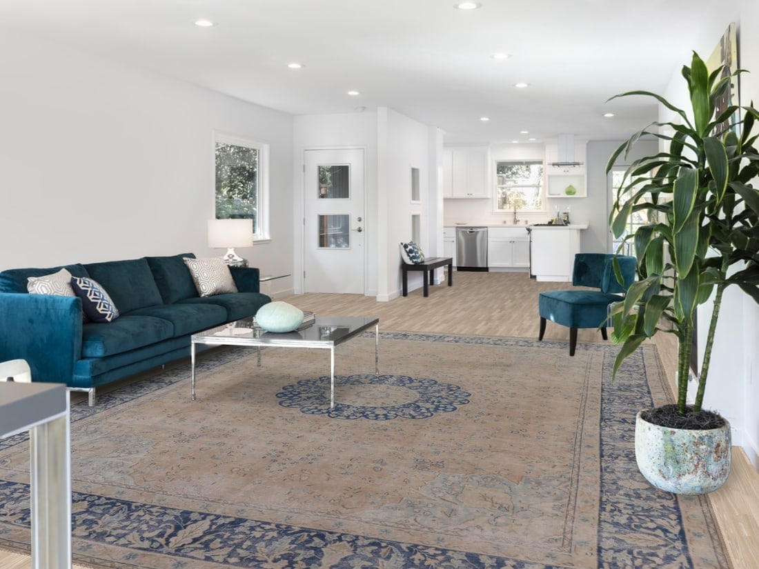 Antique Vegetable Dye Kerman Persian Area Rug 10x13 - 2