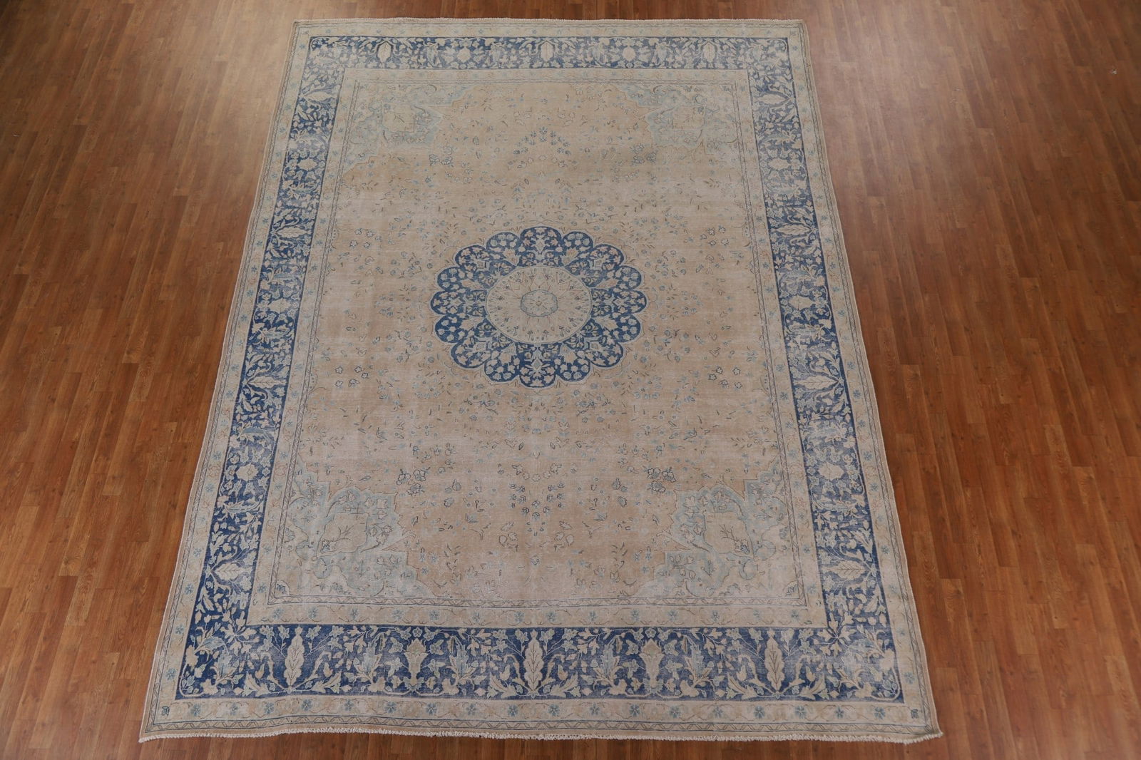 Antique Vegetable Dye Kerman Persian Area Rug 10x13 - 3