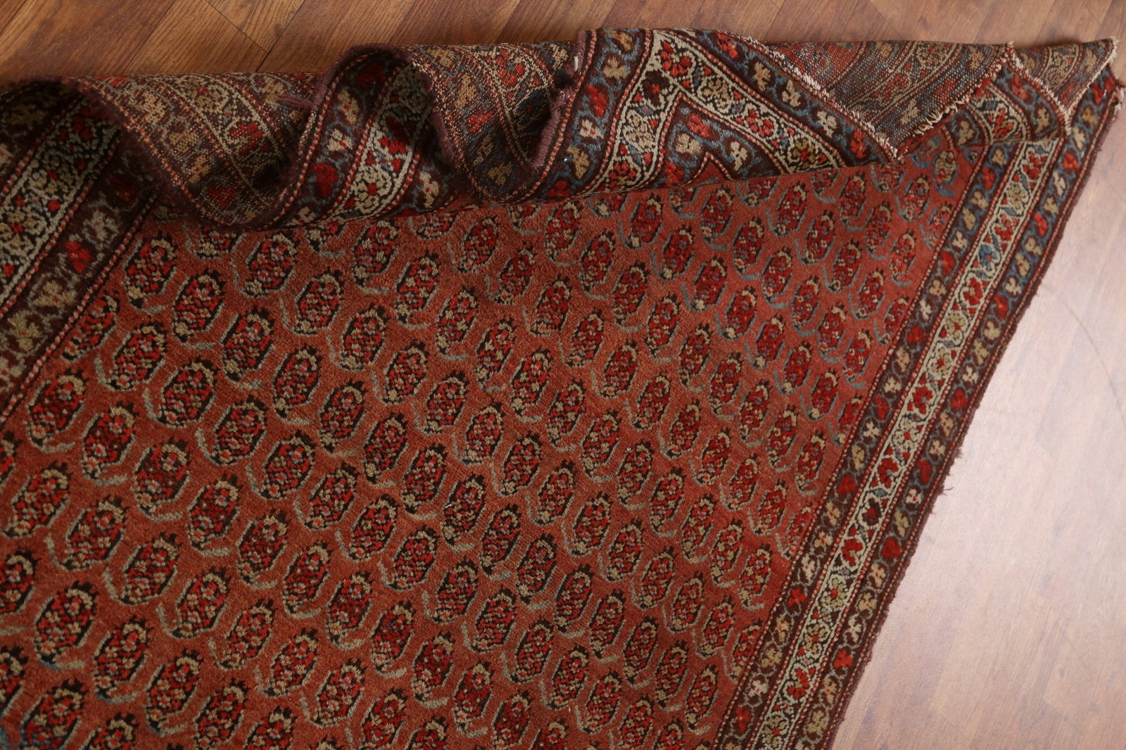 Pre-1900 Antique Vegetable Dye Malayer Persian Rug 3x6 - 19