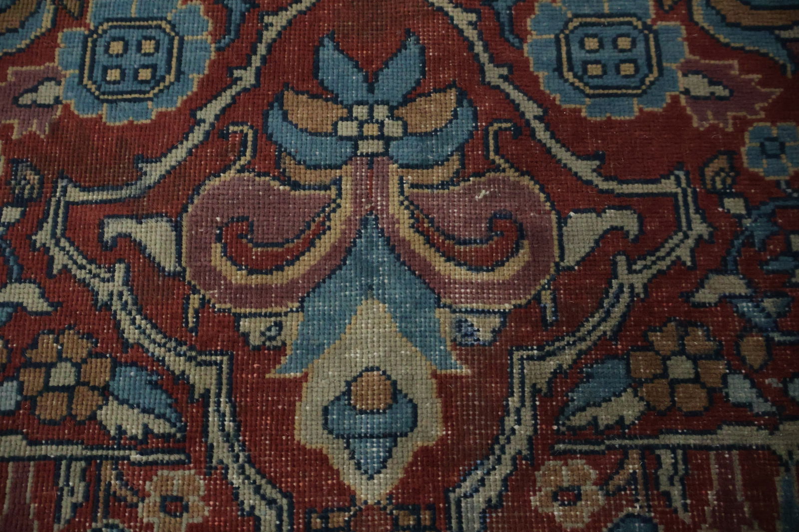 Pre-1900 Antique Tabriz Vegetable Dye Persian Large Rug 13x18 - 11