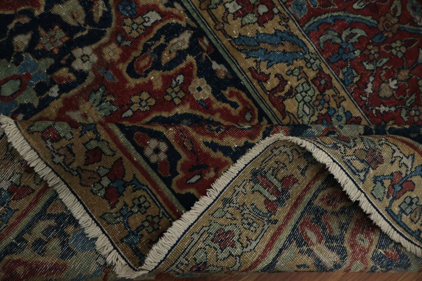 Pre-1900 Antique Tabriz Vegetable Dye Persian Large Rug 13x18 - 20