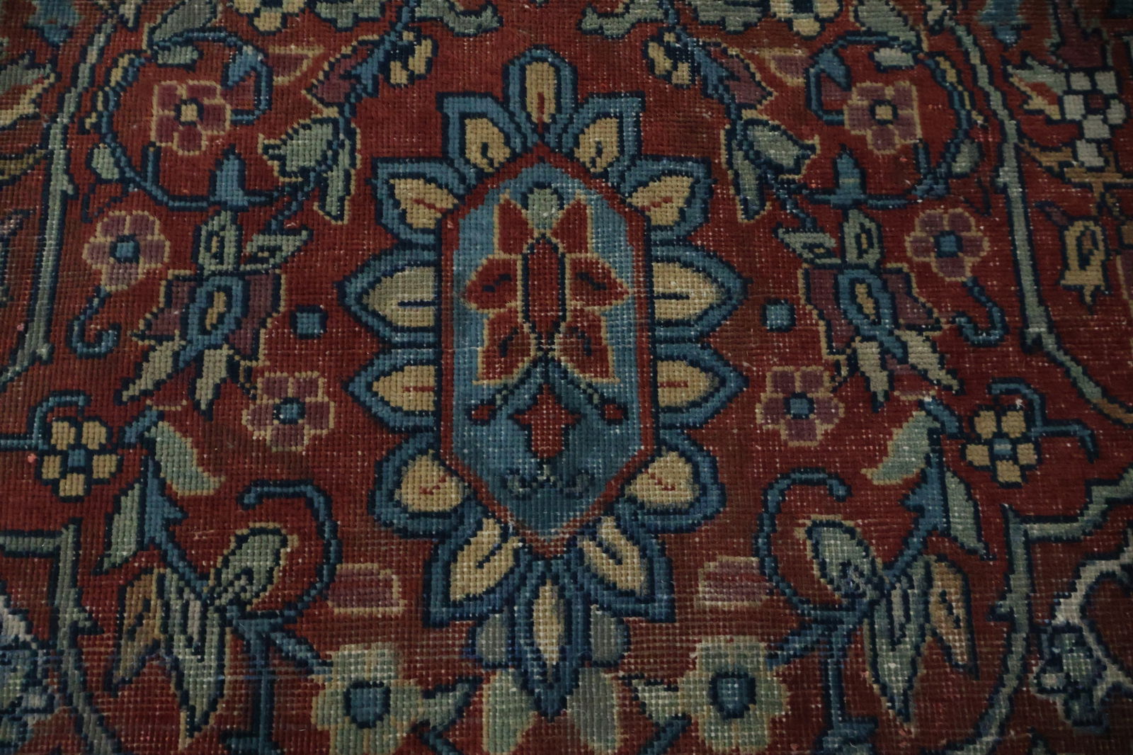 Pre-1900 Antique Tabriz Vegetable Dye Persian Large Rug 13x18 - 9