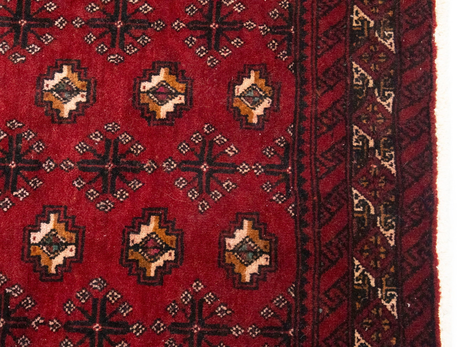 Vintage Red Tribal 3'6X6'8 Balouch Persian Rug - 10