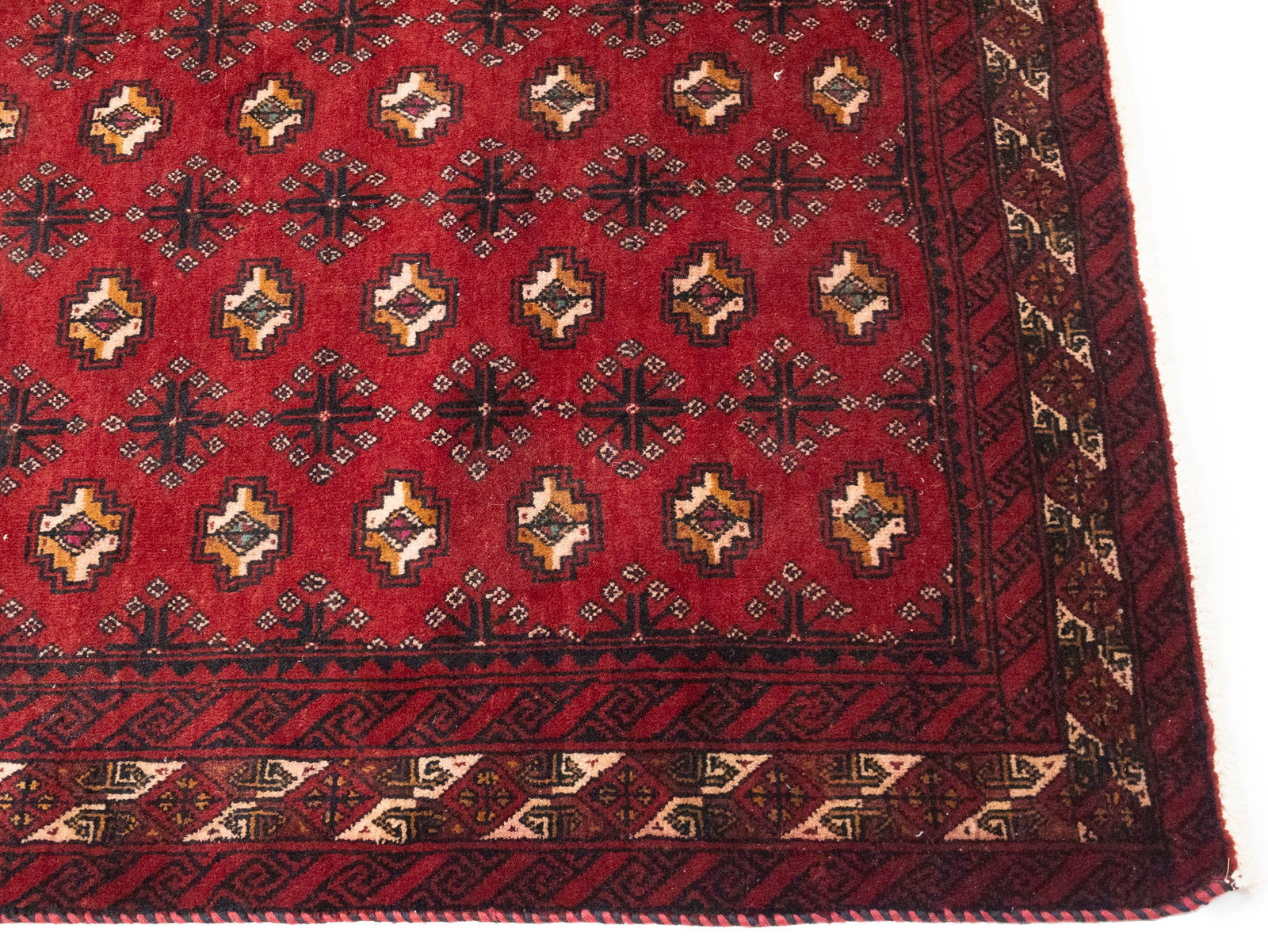 Vintage Red Tribal 3'6X6'8 Balouch Persian Rug - 9