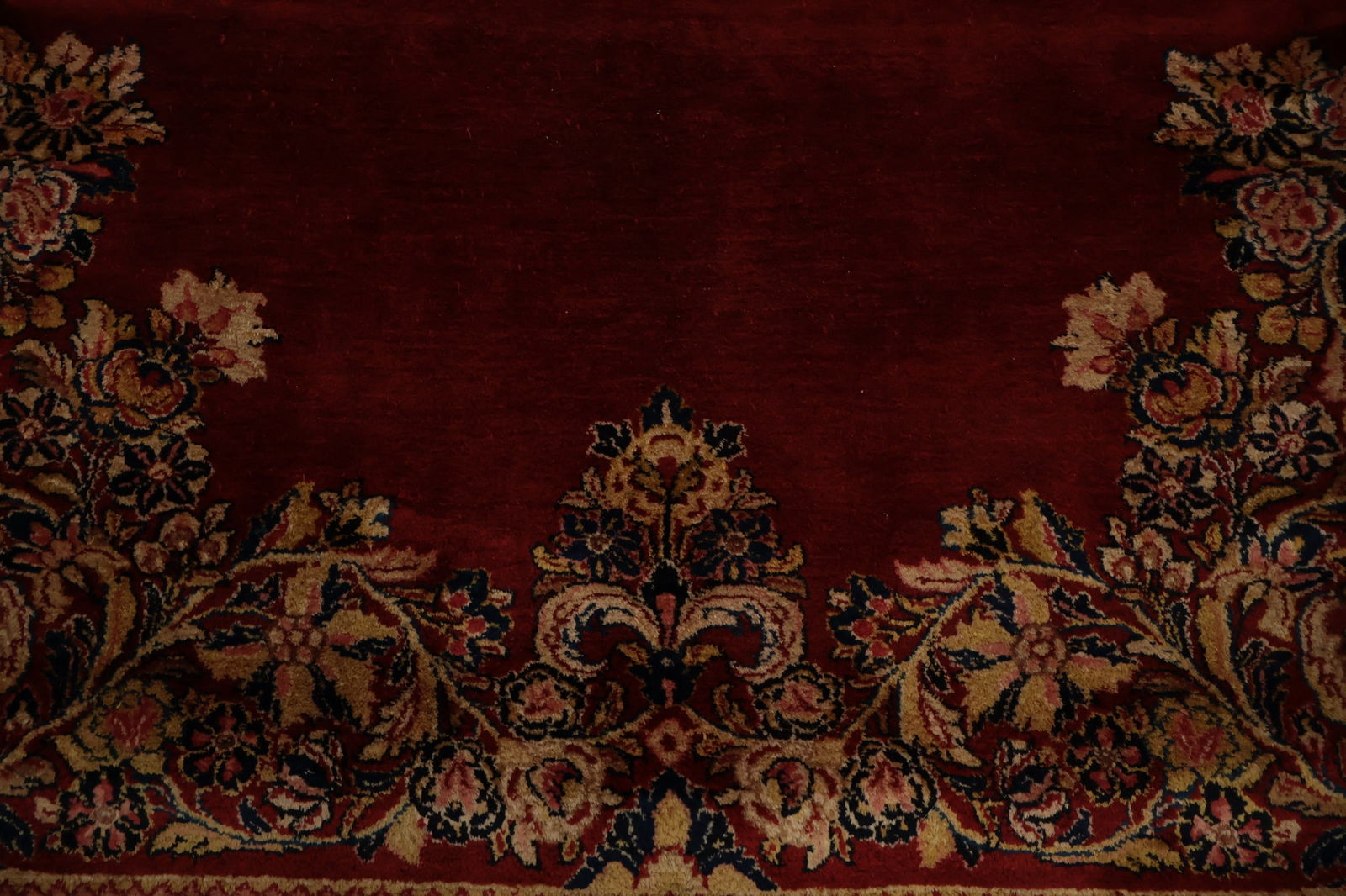 Pre-1900 Antique Mahal Vegetable Dye Persian Large Rug 10x14 - 7