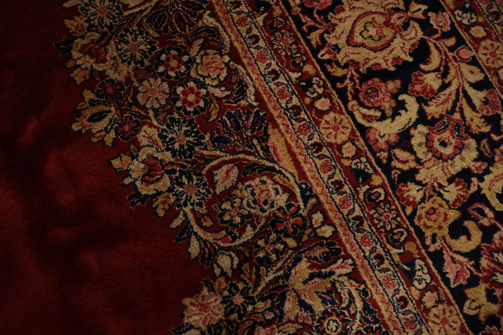 Pre-1900 Antique Mahal Vegetable Dye Persian Large Rug 10x14 - 8