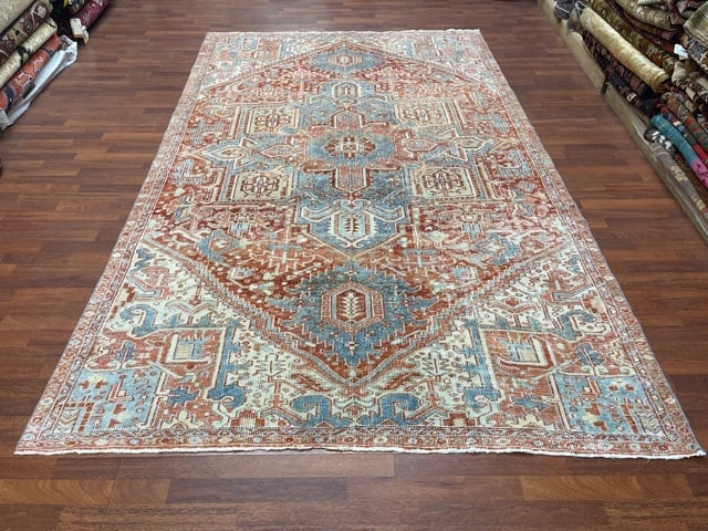 Antique Persian serapi Rug-4919: Title:Antique Persian serapi Rug-4919 Description:Beautiful antique Persian Serapi rug, from northwest Persia, size 6 ft. 2 inches by 10 ft, circa 1900, nice even lower throughout, nice color combinat