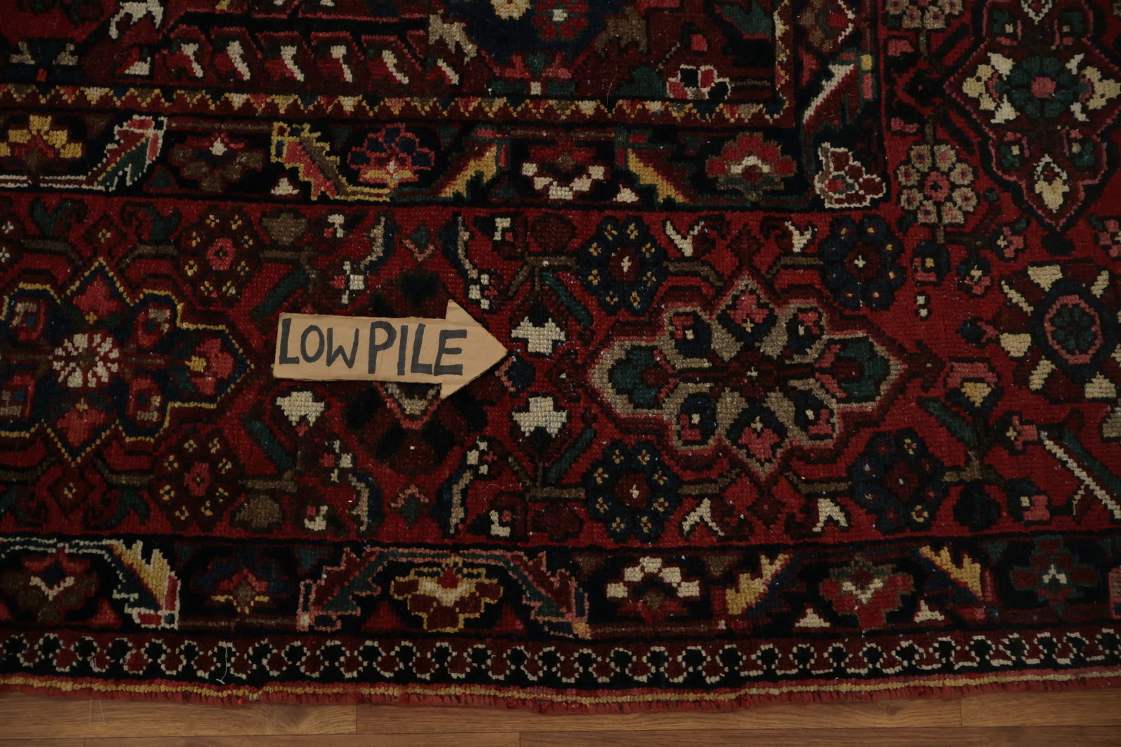 Antique Vegetable Dye Bakhtiari Persian Large Rug 11x14 - 16