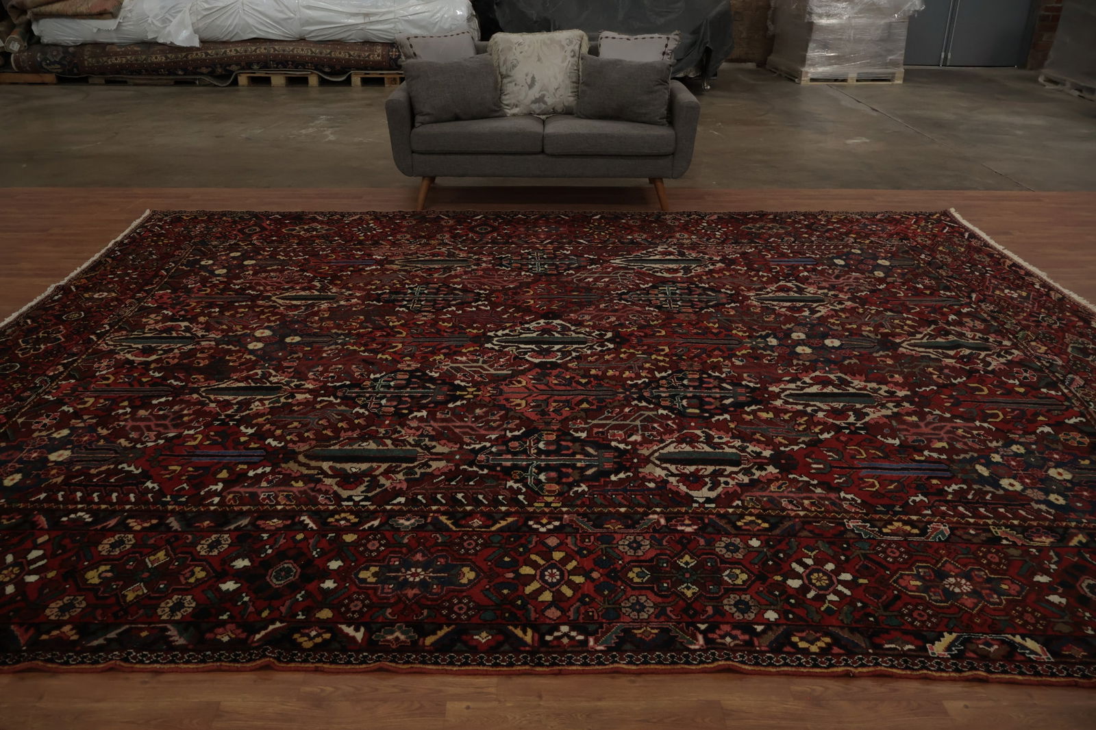 Antique Vegetable Dye Bakhtiari Persian Large Rug 11x14 - 3