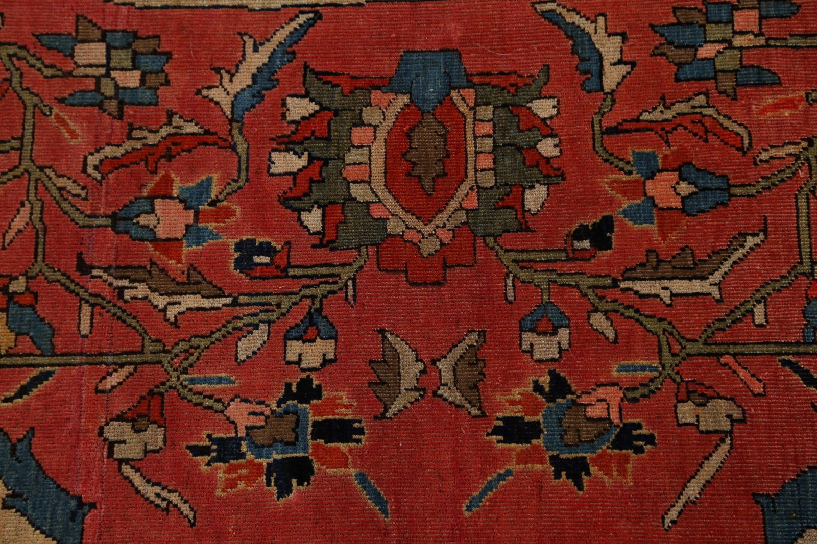 Pre-1900 Antique Vegetable Dye Sarouk Farahan Persian Area Rug 9x12 - 10