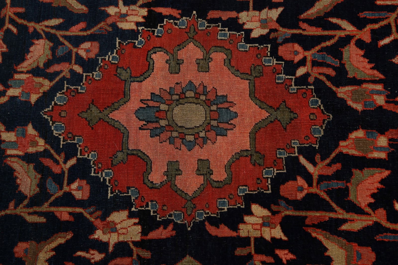 Pre-1900 Antique Vegetable Dye Sarouk Farahan Persian Area Rug 9x12 - 11