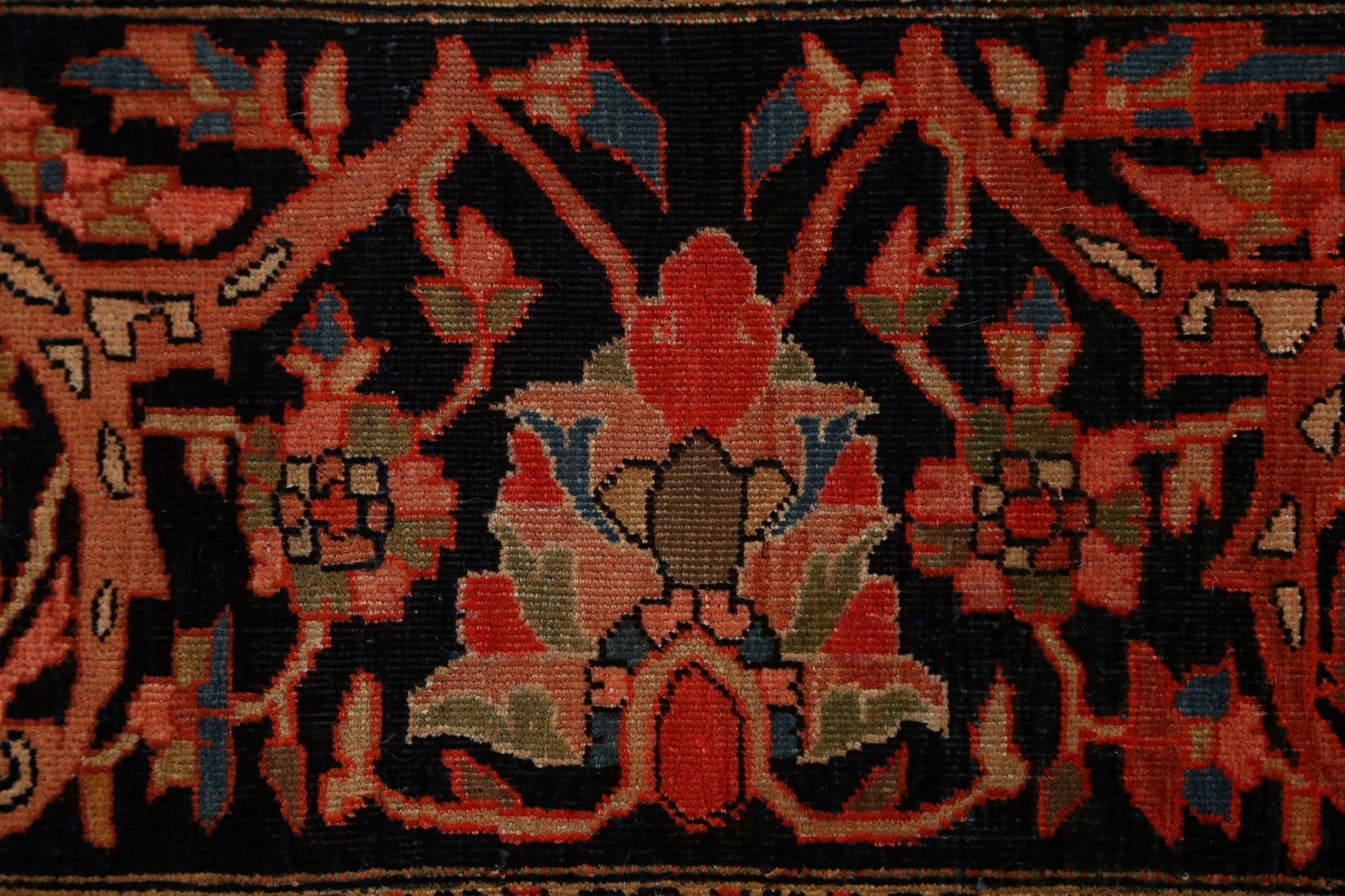 Pre-1900 Antique Vegetable Dye Sarouk Farahan Persian Area Rug 9x12 - 9
