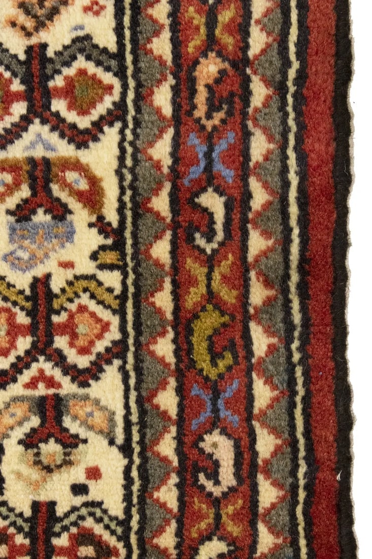 Cream Vintage Tribal 2'2X3'5 Geometric Oriental Persian Rug - 10