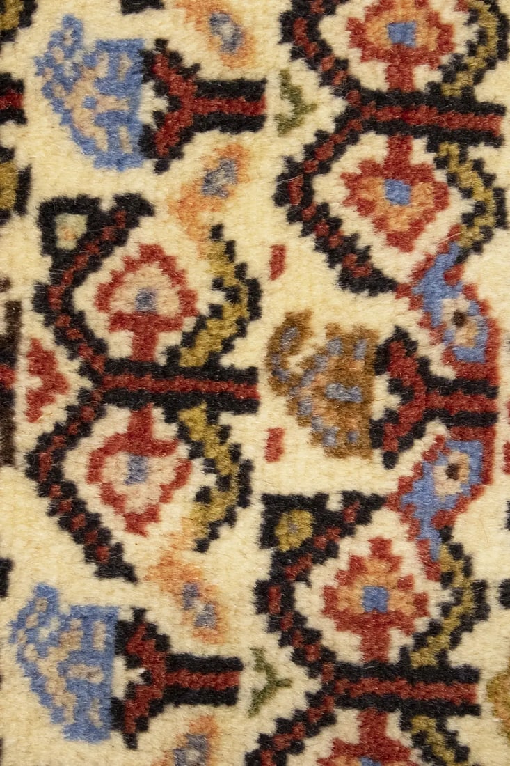 Cream Vintage Tribal 2'2X3'5 Geometric Oriental Persian Rug - 11