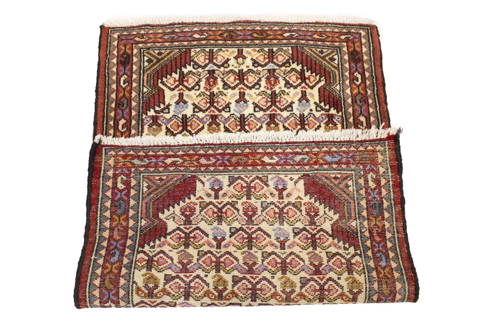 Cream Vintage Tribal 2'2X3'5 Geometric Oriental Persian Rug - 13