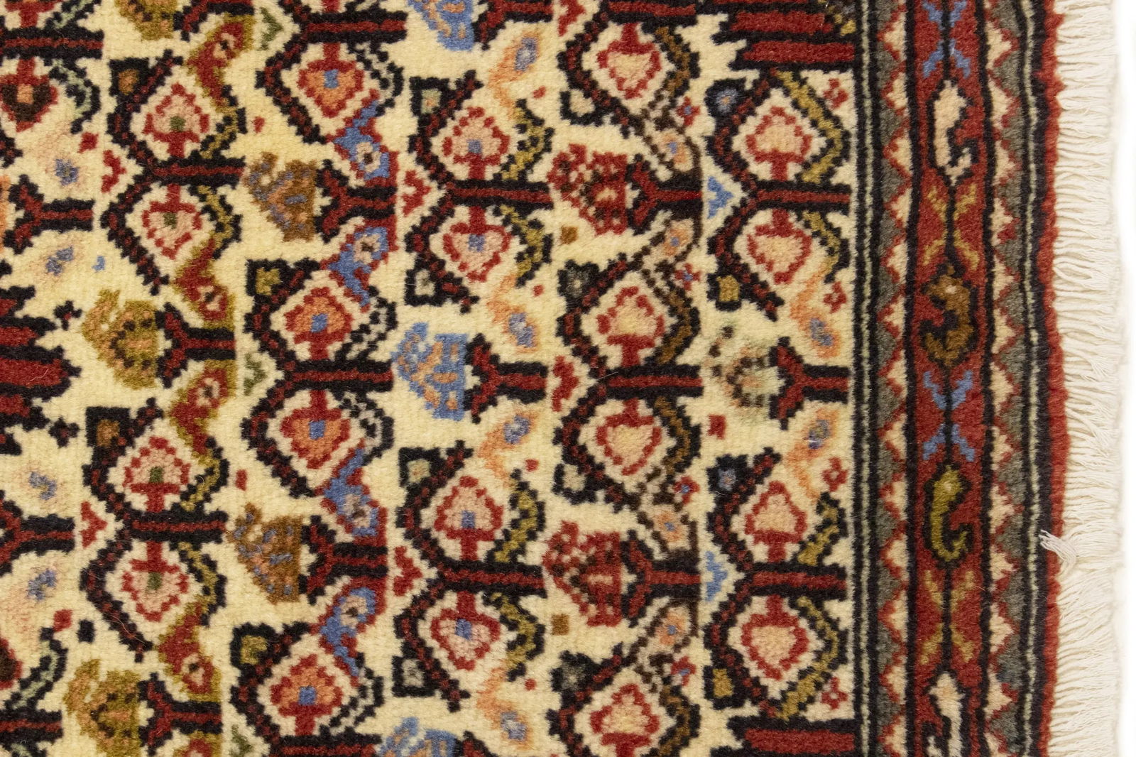 Cream Vintage Tribal 2'2X3'5 Geometric Oriental Persian Rug - 8