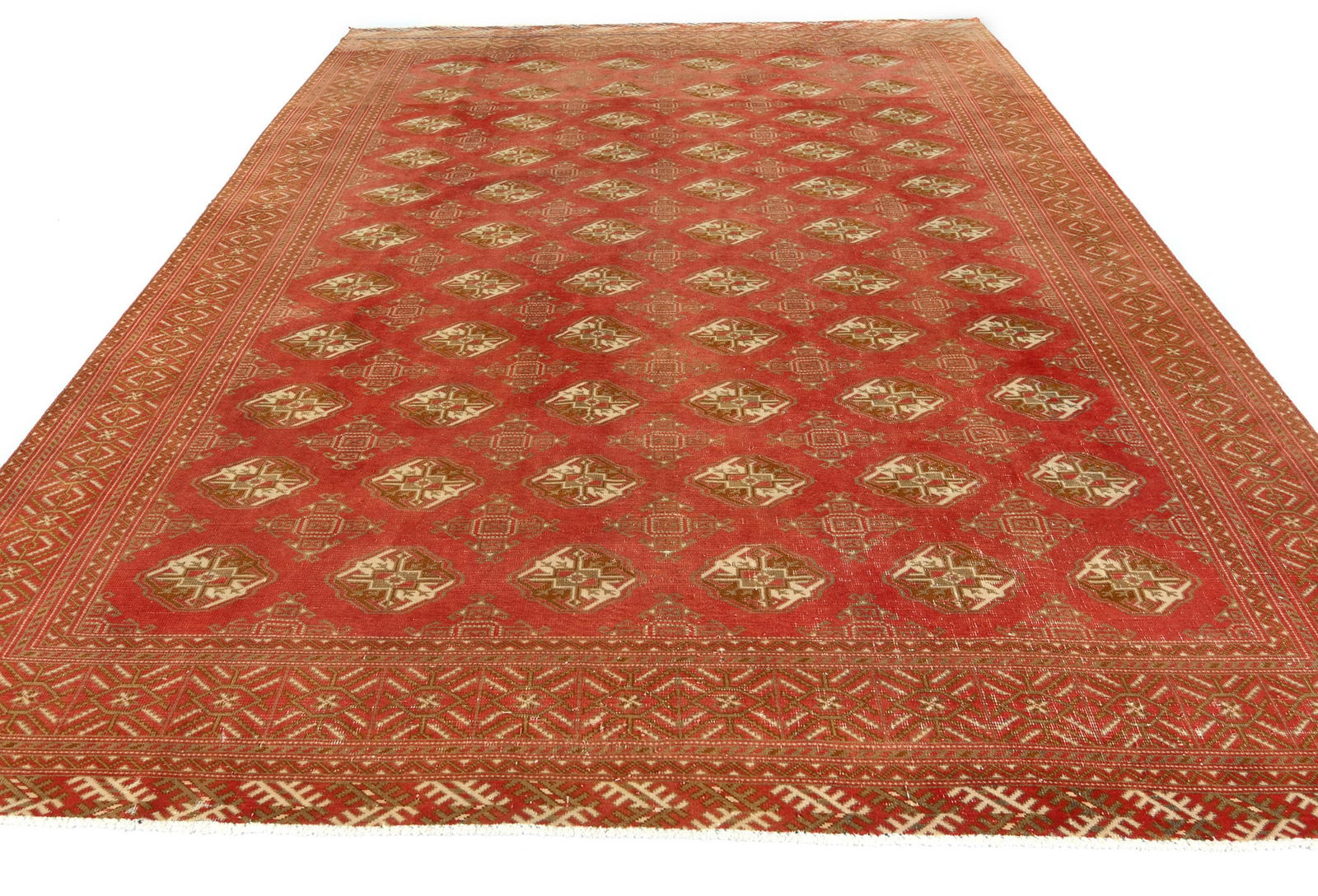 Semi Antique Scarlet Red Tribal 8'5X10'7 Vintage Oriental Rug - 2