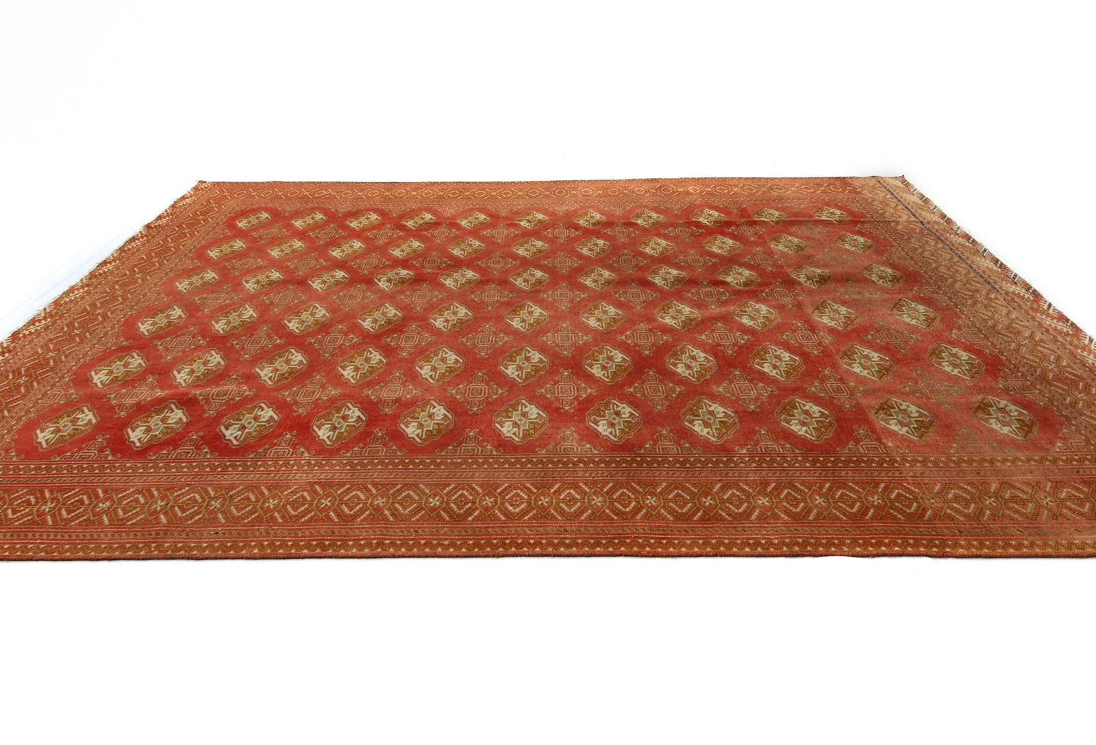 Semi Antique Scarlet Red Tribal 8'5X10'7 Vintage Oriental Rug - 4