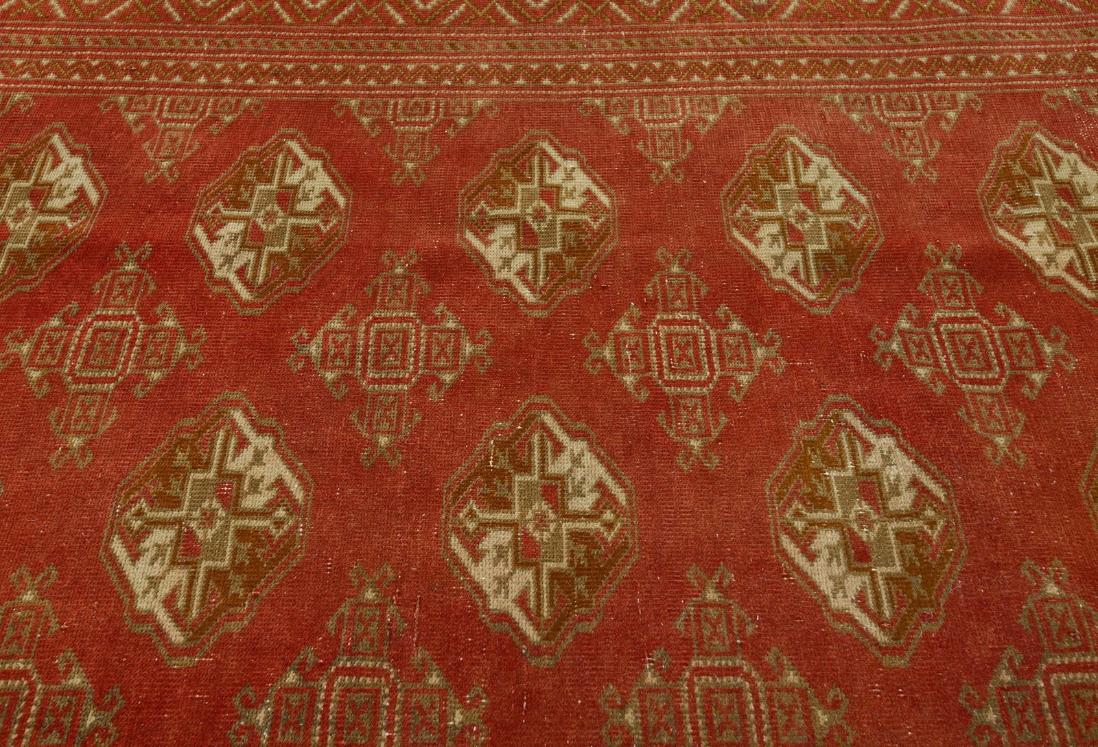 Semi Antique Scarlet Red Tribal 8'5X10'7 Vintage Oriental Rug - 7