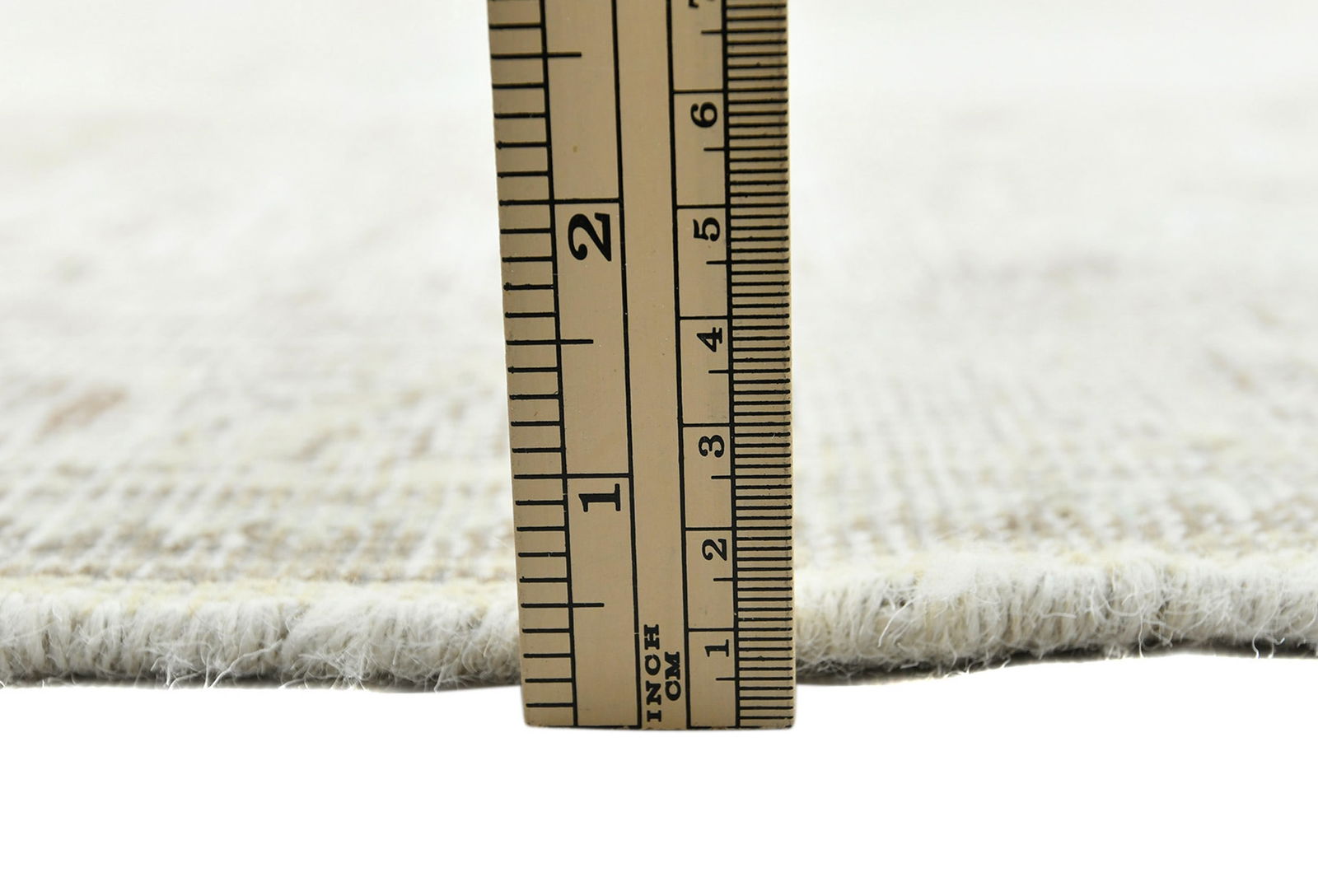 Antique Muted Beige Floral 9'8X12'4 Distressed Vintage Oriental Rug - 12