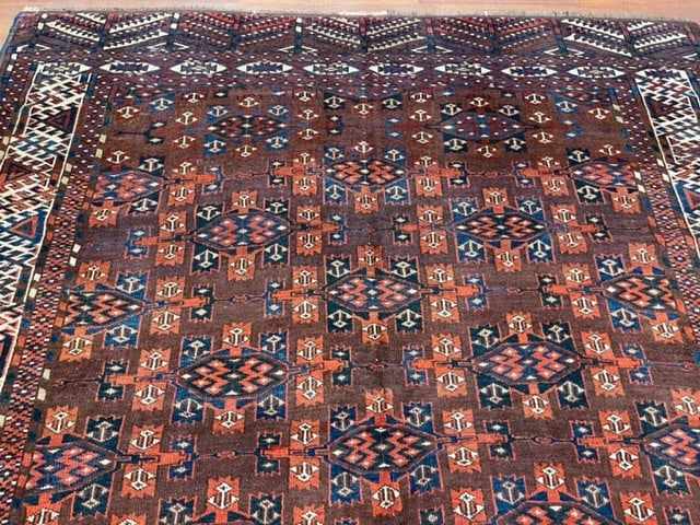Antique Tribal Turkoman Yumud Rug-1486 - 7