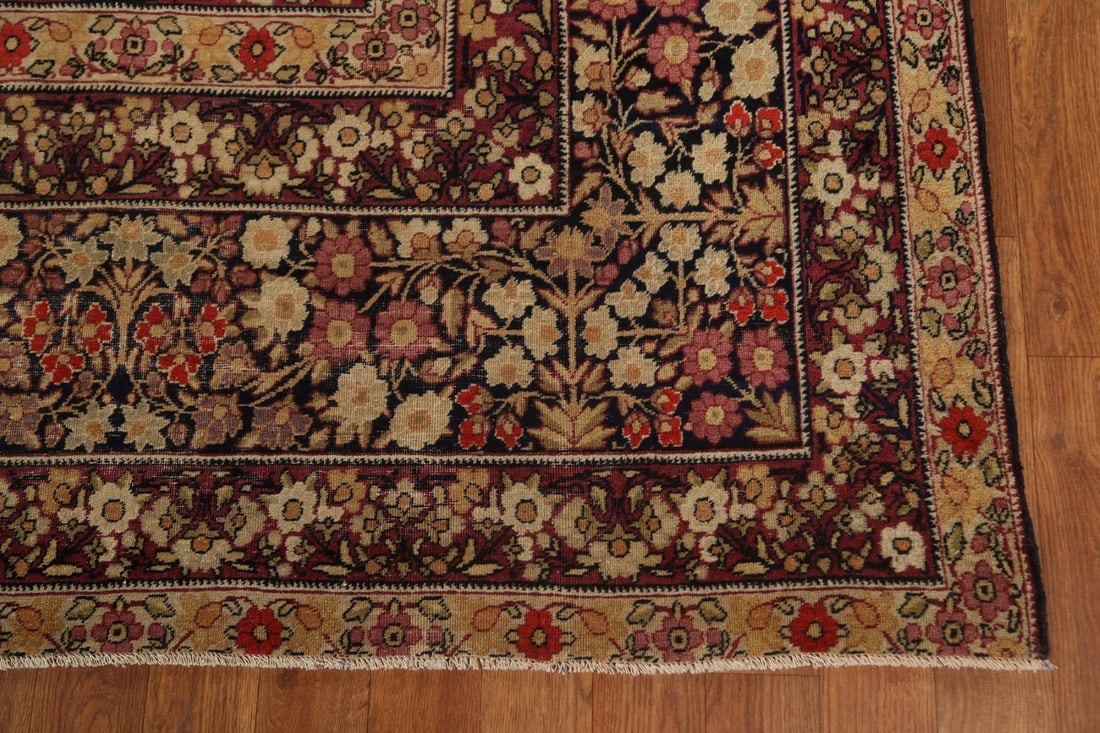 Pre-1900 Antique Vegetable Dye Kerman Lavar Persian Rug 9x13 - 7