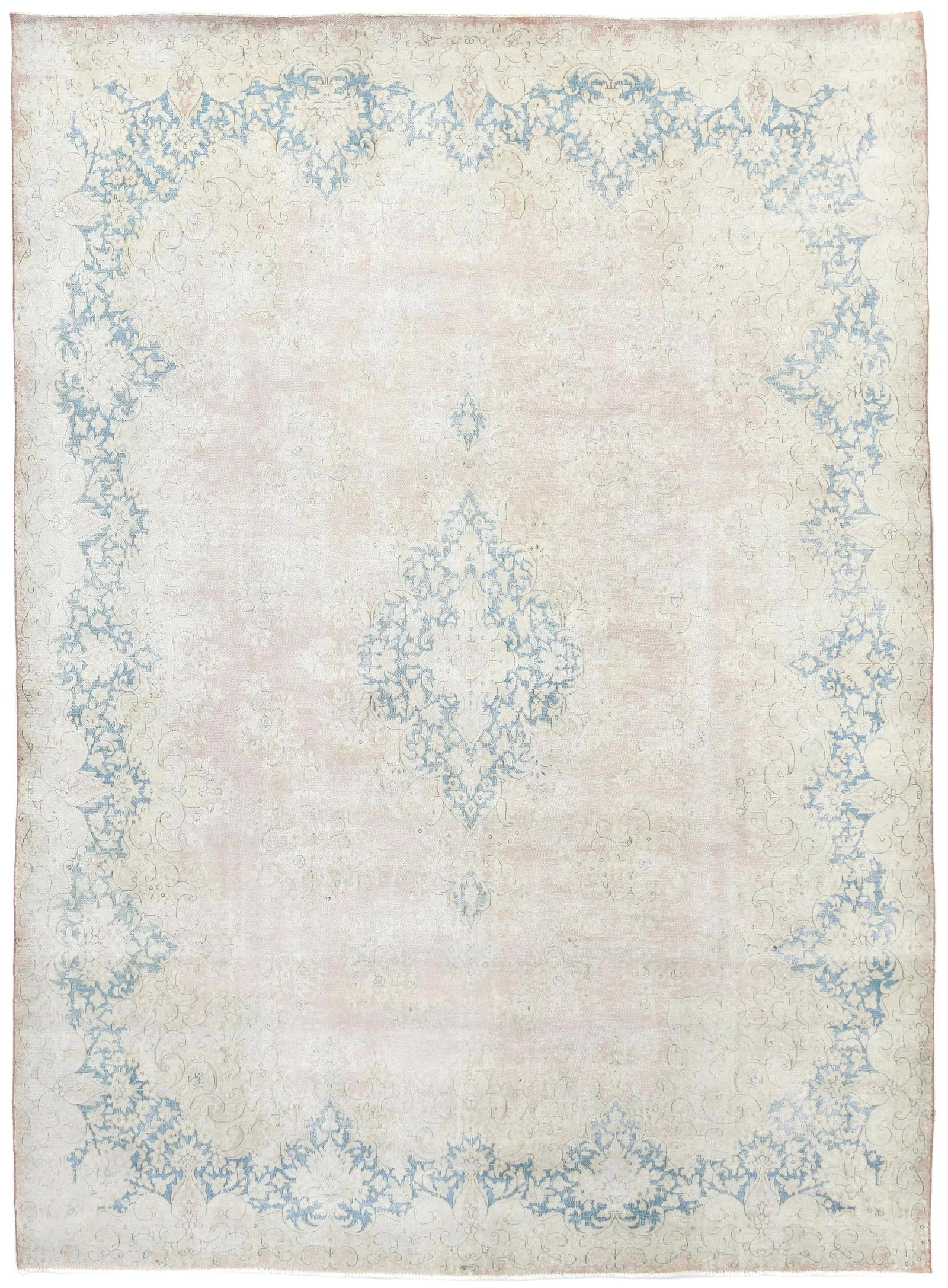 Antique Muted Rust Floral 10X13 Distressed Vintage Oriental Rug: Title:Antique Muted Rust Floral 10X13 Distressed Vintage Oriental Rug Description:Handmade antique 10X13 Rust Oriental rug made with vegetable dyes (fine wool pile and cotton foundation), superior kno