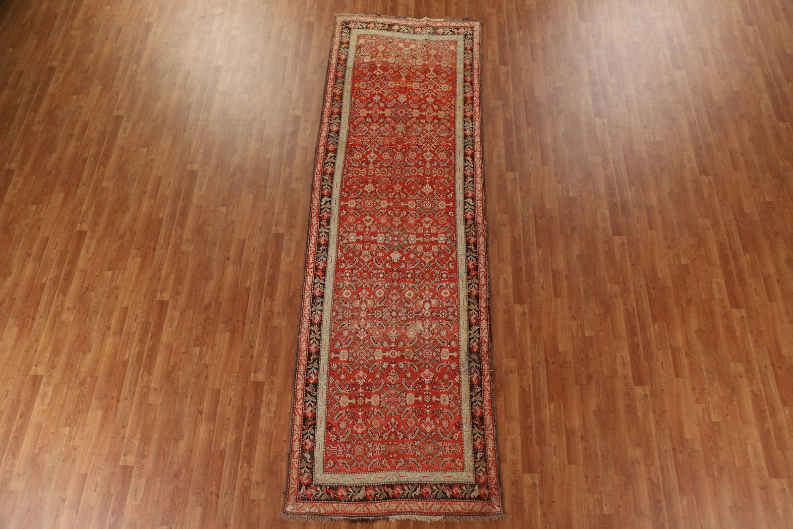 Pre-1900 Antique Karabakh Turkish Runner Rug 4x12 - 2