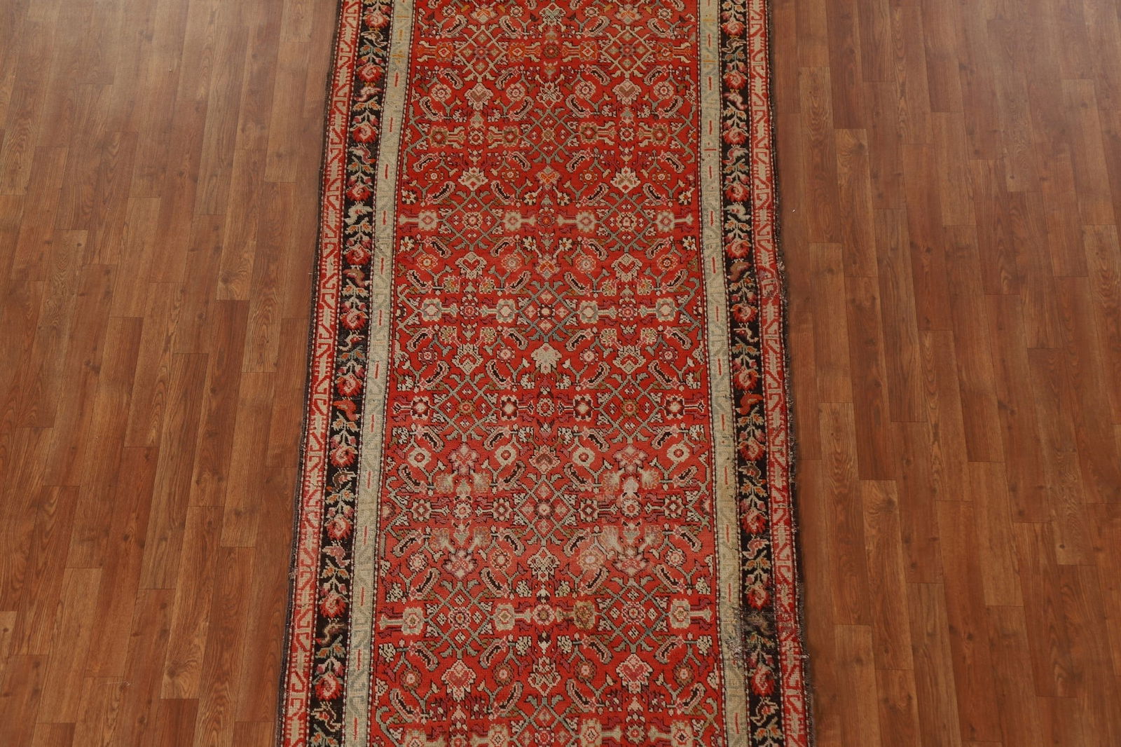 Pre-1900 Antique Karabakh Turkish Runner Rug 4x12 - 3