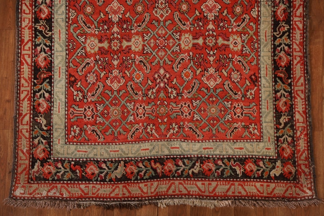 Pre-1900 Antique Karabakh Turkish Runner Rug 4x12 - 5