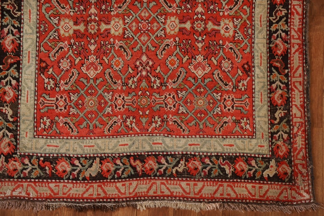 Pre-1900 Antique Karabakh Turkish Runner Rug 4x12 - 6