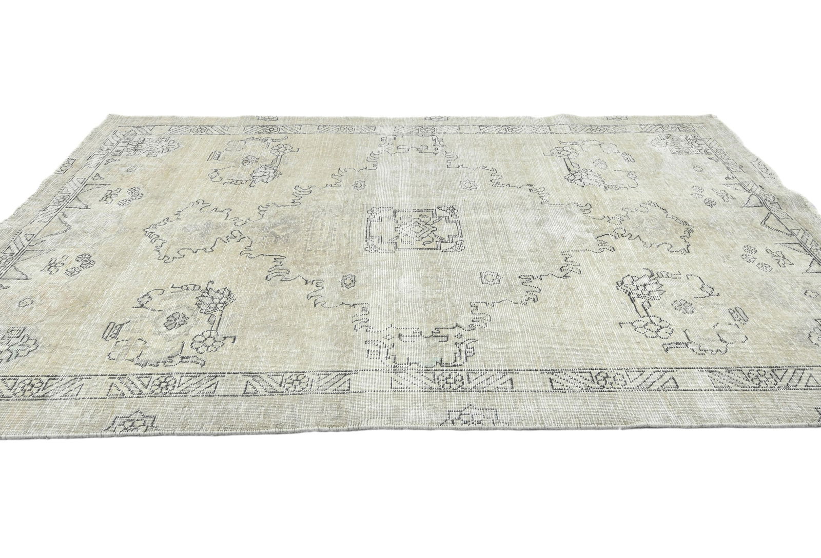 Antique Floral Traditional 5'7X8 Distressed Vintage Oriental Rug - 4