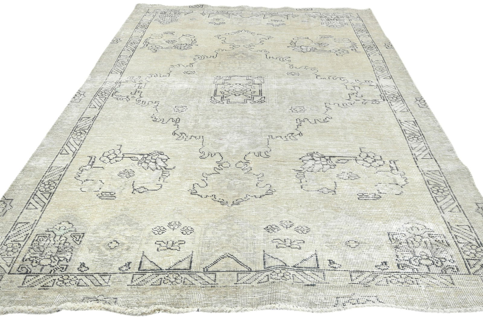 Antique Floral Traditional 5'7X8 Distressed Vintage Oriental Rug - 9