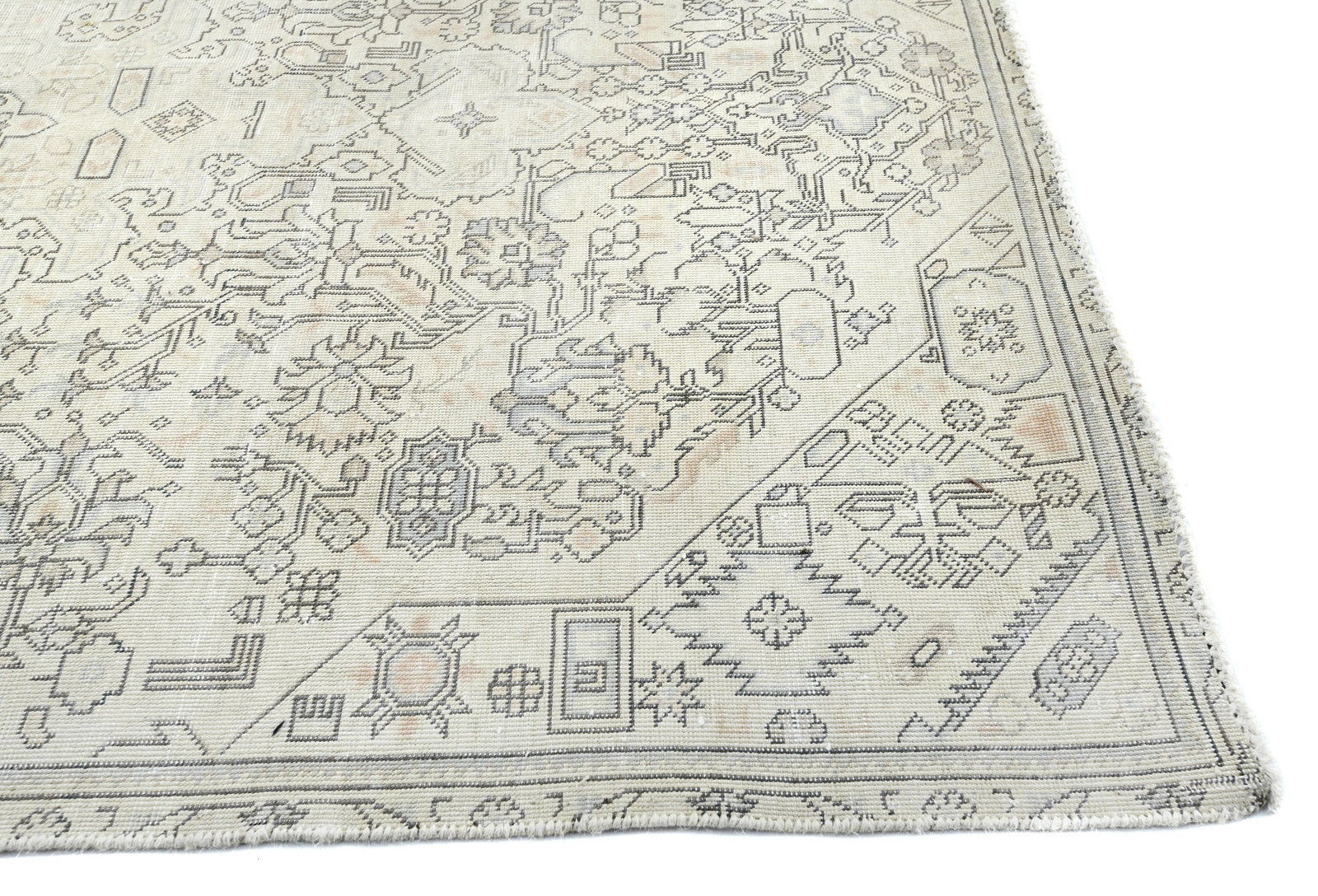 Antique Floral Traditional 5X9 Distressed Vintage Oriental Rug - 8