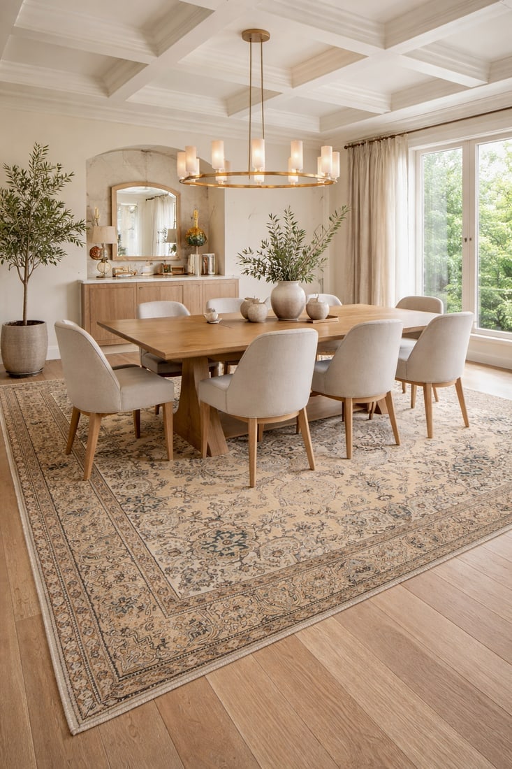 Semi Antique Muted Floral 9'8X12'5 Distressed Vintage Oriental Rug - 2