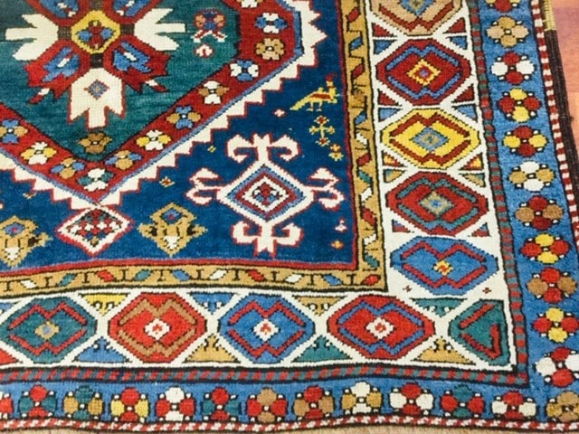 Antique Kazak Caucasian rug-4686 - 3