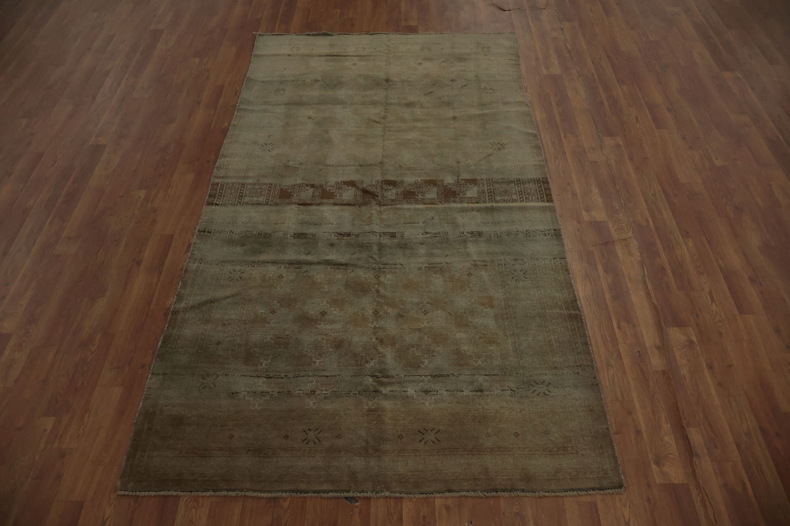 Elegantly Crafted Antique Balouch Persian Rug 4x8 with Intricate Patterns - 2