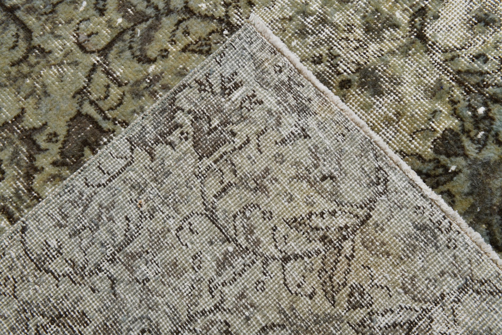 6'9'' x 10'2'' Handmade Vintage Wool Rug - 20257 - 16