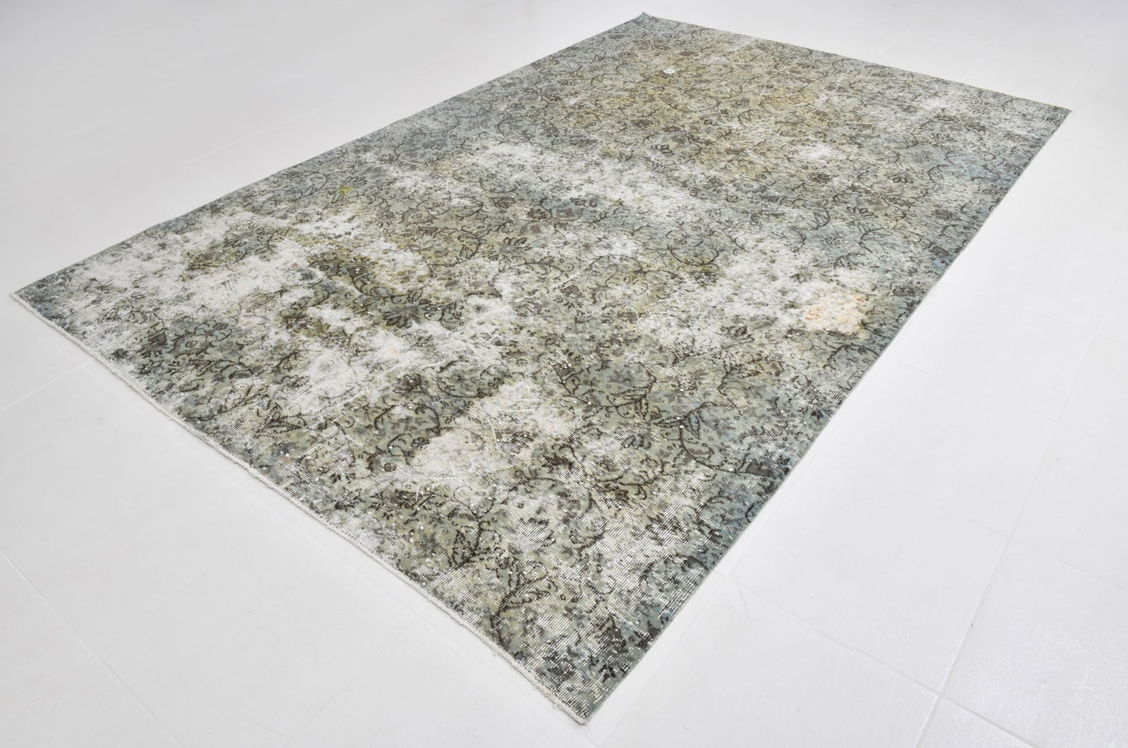 6'9'' x 10'2'' Handmade Vintage Wool Rug - 20257 - 4