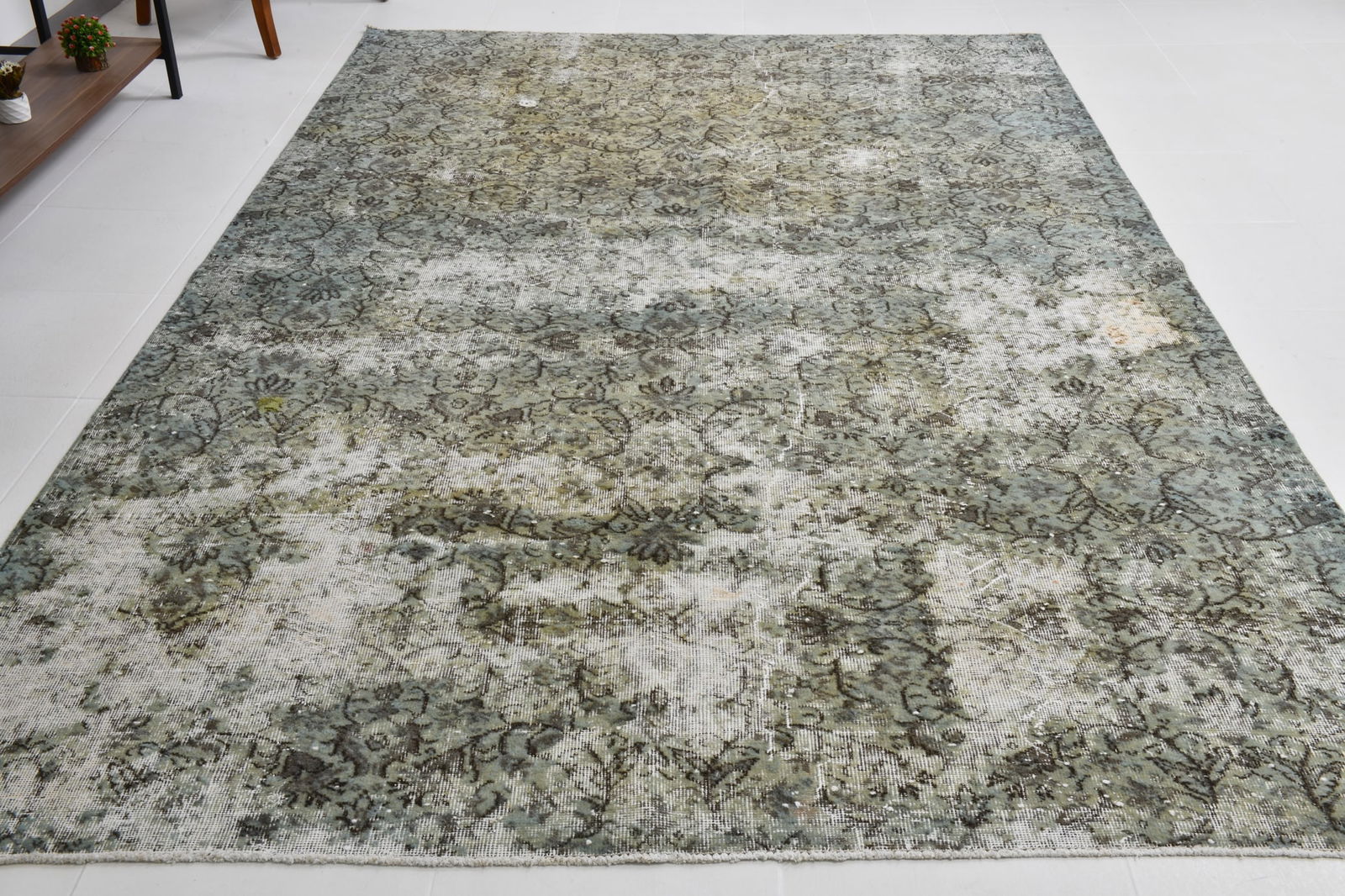 6'9'' x 10'2'' Handmade Vintage Wool Rug - 20257 - 7