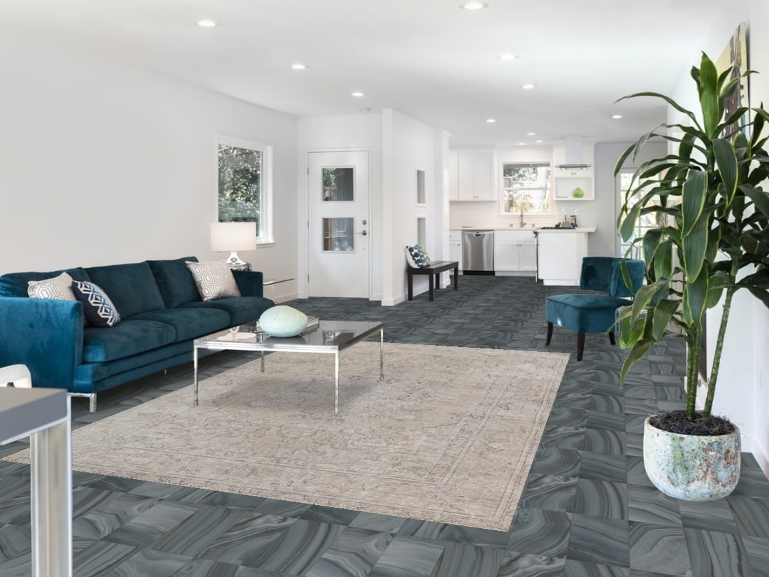 Antique Distressed Tabriz Persian Area Rug 7x10 - 2