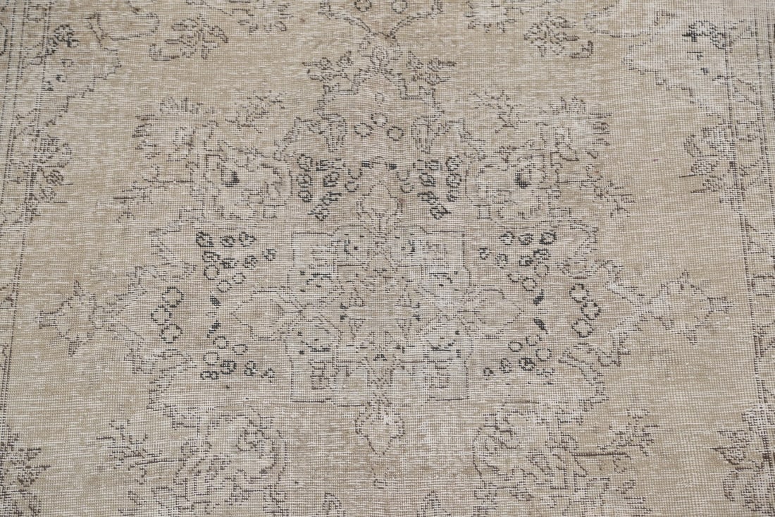 Antique Distressed Tabriz Persian Area Rug 7x10 - 5