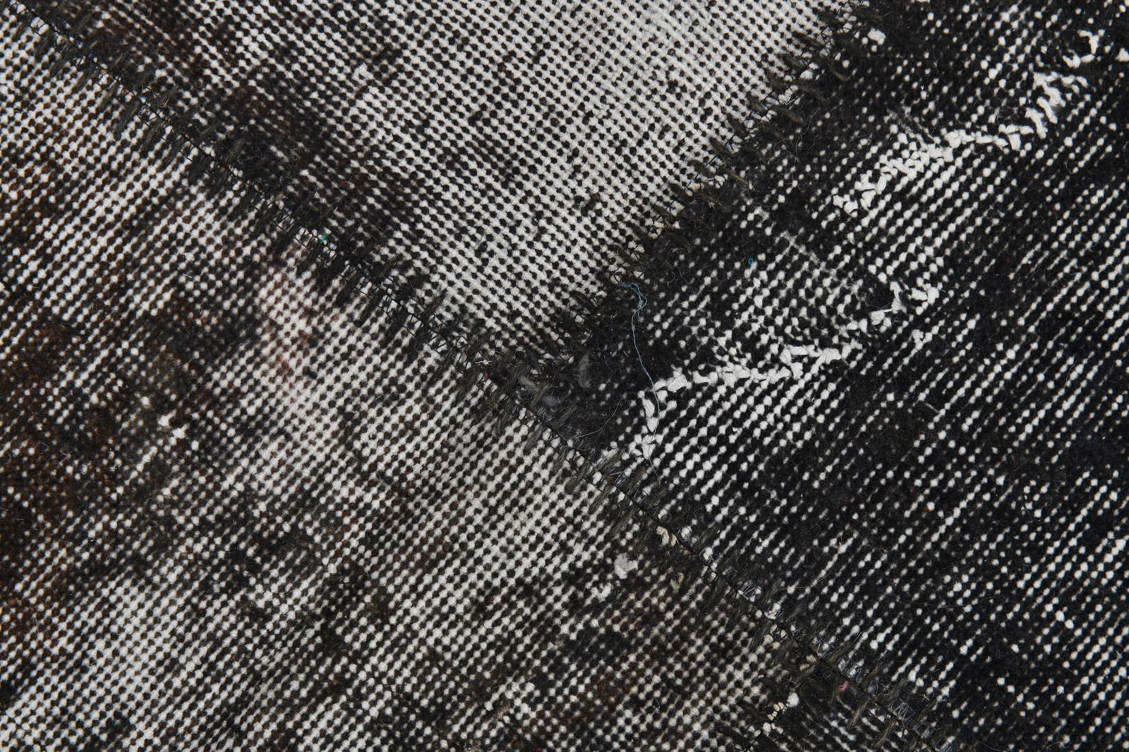 5'8'' x 7'11'' Handmade Vintage Wool Patchwork Rug - 346 - 10